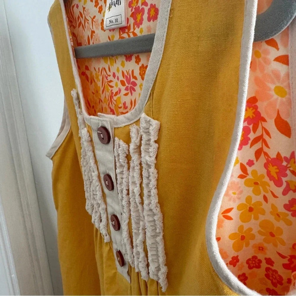 Girl’s Wild Flowers Laverne yellow dress size 10 - Picture 6 of 8